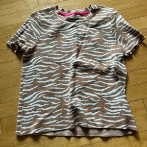 Anthropologie animal print short sleeve